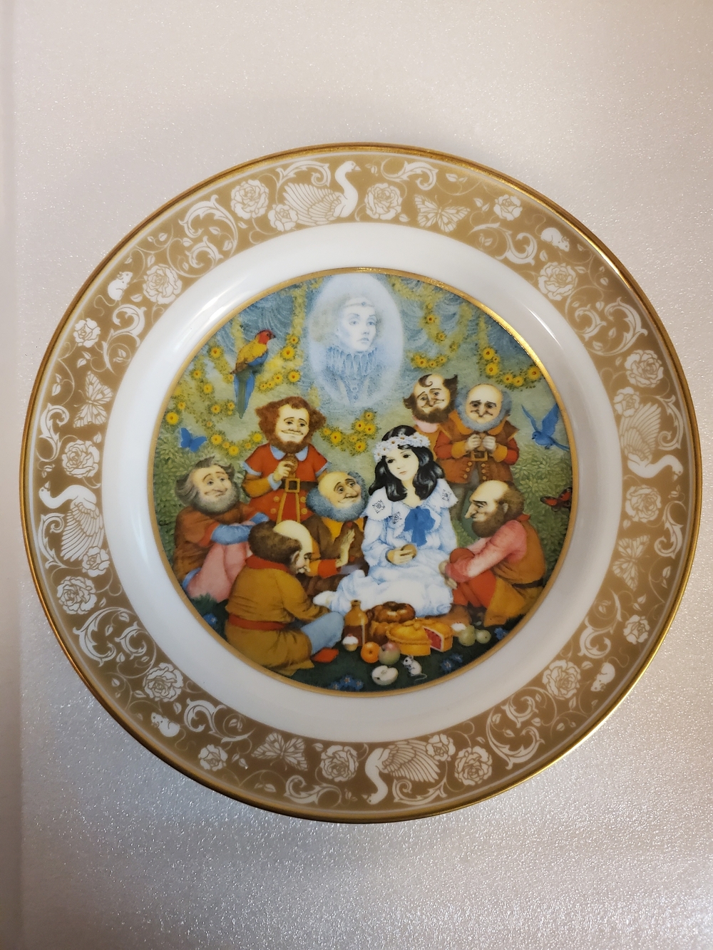 Vintage Franklin Plate Grimm’s Fairy Tales Snow White & The Seven Dwarfs 1978